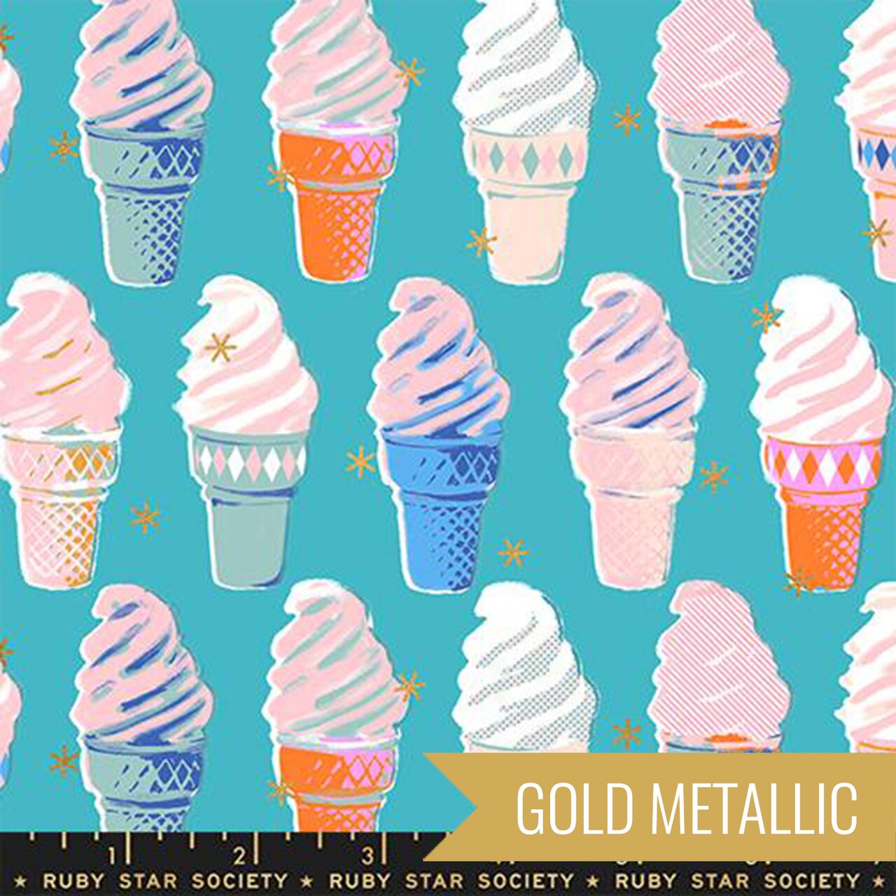 Ice Cream in Turquoise Metallic (rs0105 17m) | Best Day Ever | Melody Miller | Ruby Star Society